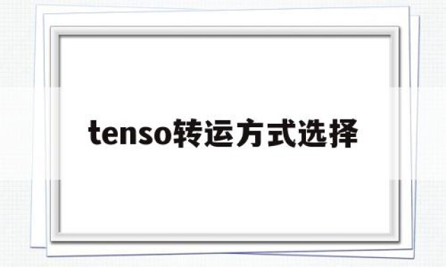 tenso转运方式选择